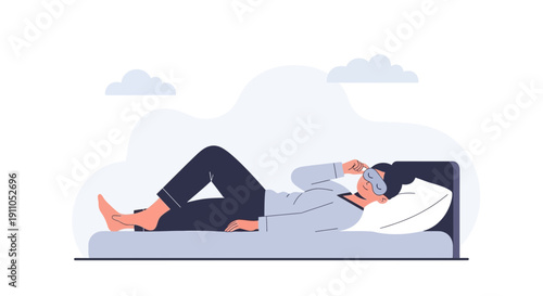 Peaceful Restful Sleep In Comfortable Bed