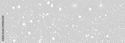 Beautiful bokeh snowfall background on light background. 