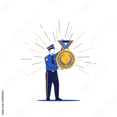 Police Officer Awarded Prestigious Medal for Exceptional Service Recognition