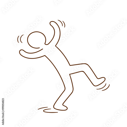 The man loses his balance illustration vector on a white background
Vector illustration on a white background