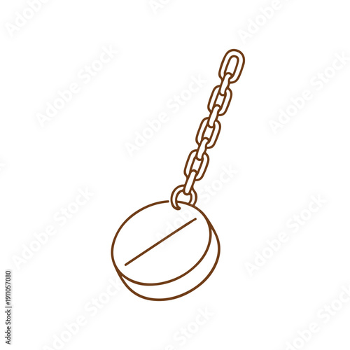 Tablet with a chain illustration vector on a white background
Vector illustration on a white background