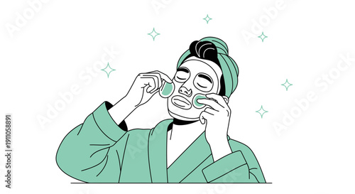 Revitalizing Face Mask Application With Sparkles And Glow