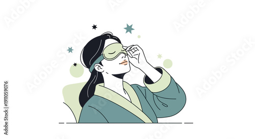 Relaxed Woman Wakes Up Feeling Refreshed and Peaceful