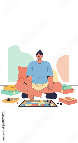 Relaxing Indoor Game Night With Board And Books Peaceful Activity