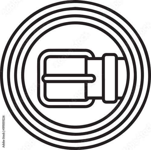 Coiled Leather Belt Silhouettes - Geometric Buckle Minimalist Design