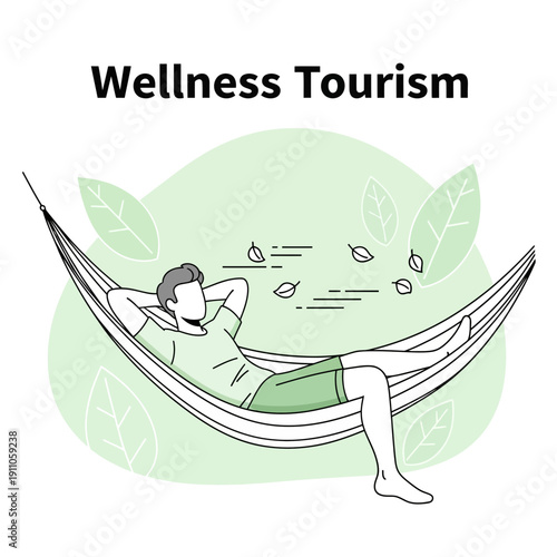 Relaxing Person Enjoying Tranquil Hammock Vacation Bliss