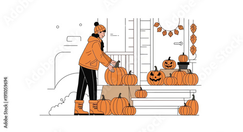 Seasonal Harvest Arrangement Preparing Outdoor Decorations For AutumnFest