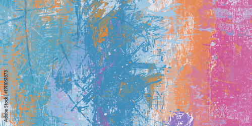 Abstract watercolor grunge texture on an old rusty wall with peeling paint and cracked weathered surface