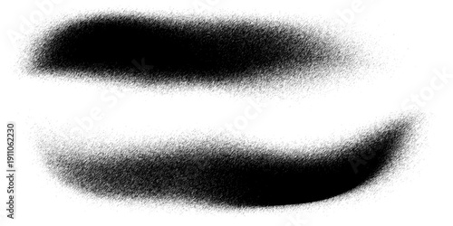 Slika na platnu An amorphous black splotch with a spray paint effect