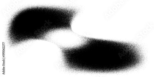 Fotografie An amorphous black splotch with a spray paint effect