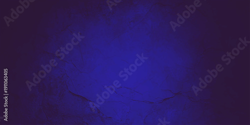 A dark vintage blue grunge background features a rough textured paper wall pattern with aged purple paint and light retro details, providing a blank artistic backdrop with ample copy space