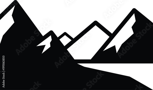 mountain range silhouette landscape