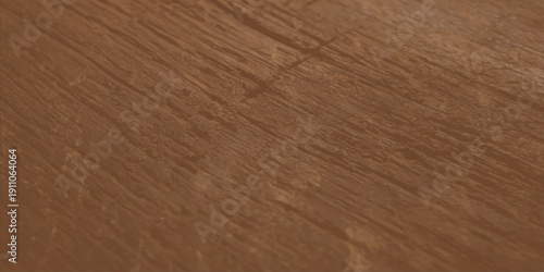 Natural brown wooden texture background featuring a rustic timber grain pattern on a polished hardwood oak board surface for interior design