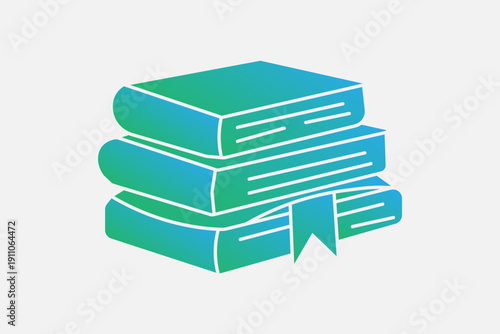 The graphic features three books stacked horizontally on top of each other, shown from a three-quarter perspective.