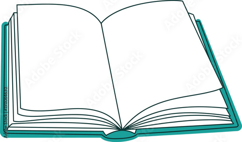 Open Book Illustration