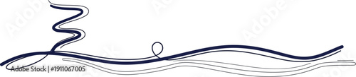 Navy Blue Wavy Lines Illustration