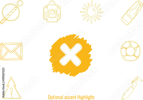 Optional Accent Highlights Icon Set