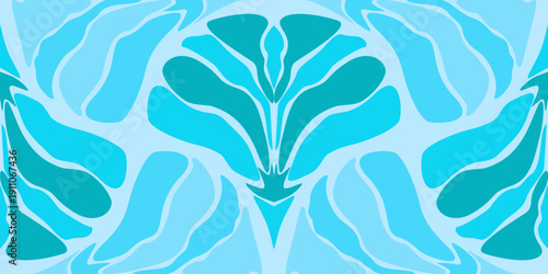 abstract flower floor pattern.abstract blue floral seamless pattern with soft flowing curves.