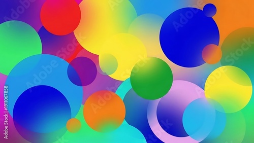 Vibrant multicolored circle abstract background.