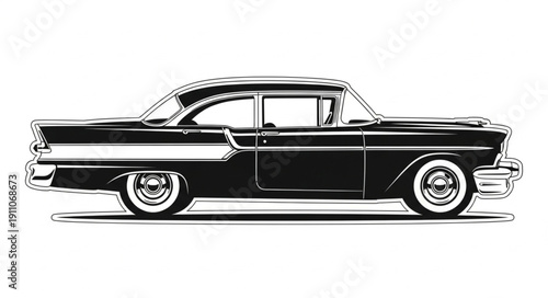 vintage car isolated