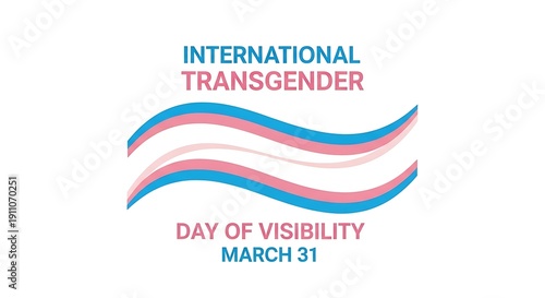 Free Download Celebrating International Transgender Day of Visibility on March 31 with vibrant wavy lines - GFXLoad