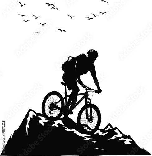mountain bike silhouette