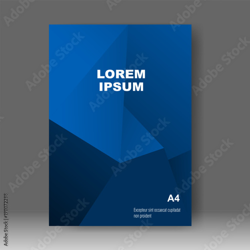 Business cover design modern with Blue Background. for Cover book, Annual report, Brochure template, Poster, catalog. Simple Flyer promotion. magazine. Vector illustration
