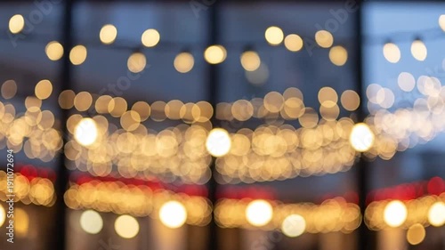 Wallpaper Mural Blurred golden lights form an abstract background of festive illumination and bokeh effects Torontodigital.ca