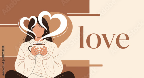 Warm Embrace Of Love Evokes Comforting Beverage Moments With Heartfelt Steam