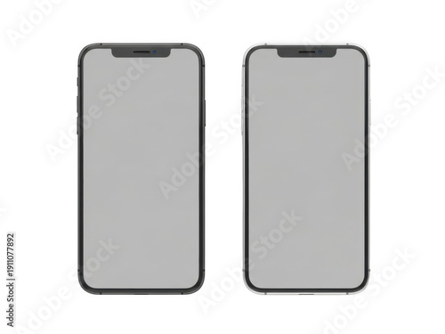 Side-by-side comparison of two modern smartphone front displays with minimalist design.