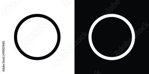 Two circles on contrasting backgrounds black white