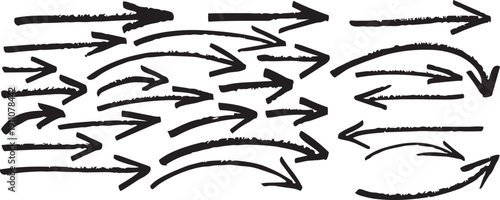 Arrows in Motion: A collection of hand-drawn arrows in various directions, each stroke telling a story of journey, direction, and movement. These symbols suggest guidance, pointing the way forward.