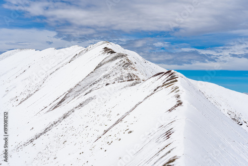 Wallpaper Mural Scenic view with the snow covered ridge of the Vinicunca Rainbow Mountain, in the Andes of Peru Torontodigital.ca