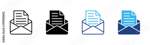 Custom Envelope icon set multiple style collection