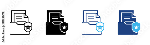 Secure Folder icon set multiple style collection