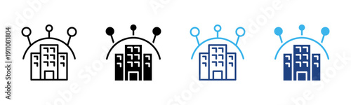 Social Network icon set multiple style collection