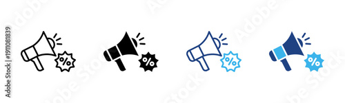 Promotion icon set multiple style collection