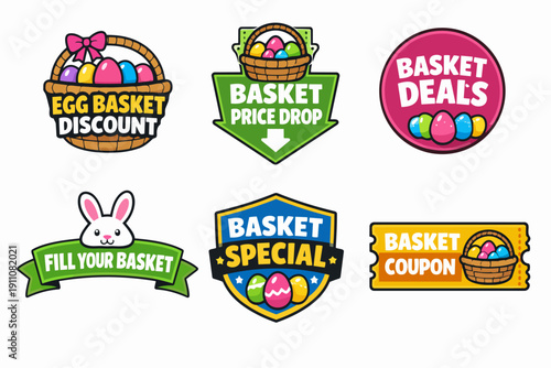 Easter egg basket deals and discounts promoting festive shopping concepts