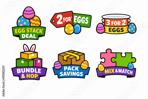 Easter spring promo deals offering holiday discounts with colorful eggs and gift boxes