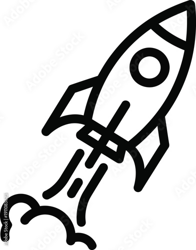 rocket ship icon launch