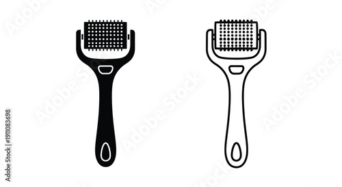Dermaroller tools in black and white a striking silhouette