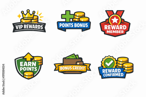Collecting loyalty points, rewards, and bonus credits in various program badges