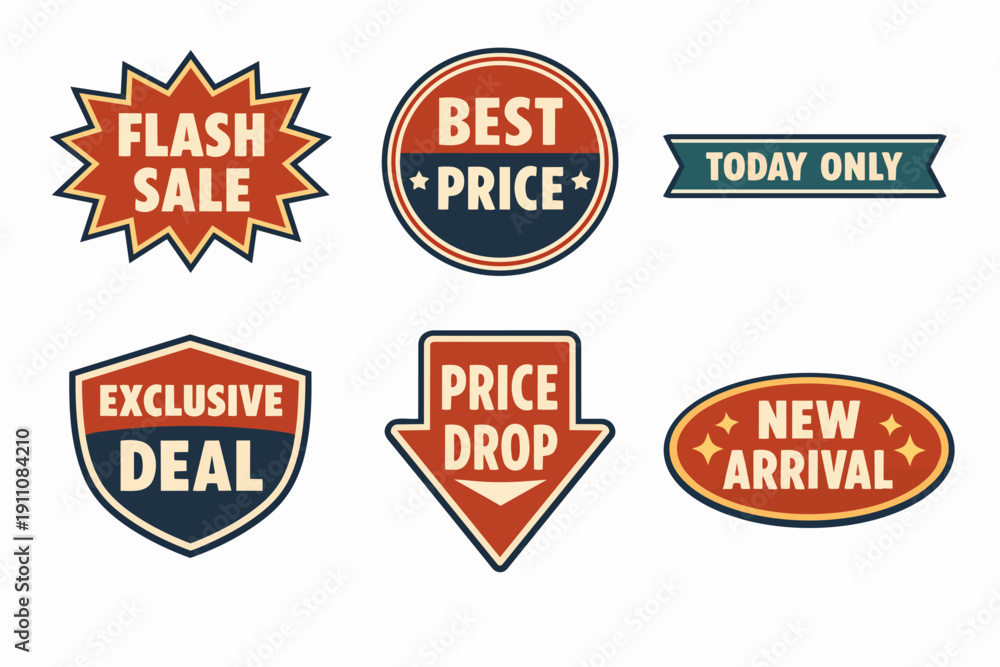 Obraz premium Retail sales banners offering flash sales, best prices, and exclusive deals promoting shopping