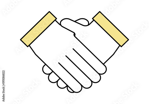 Handshake business icon. Vector illustration.