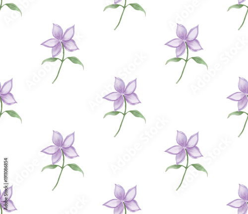 Flowers pattern. Cute purple flower seamless pattern vector. Floral wallpaper. Texture for print fabric, pottery, textile, cards, scrapbooking, batik, tile, paper. Cute pattern. Cute flowers pattern