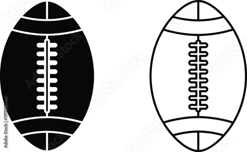 Two distinct styles of footballs showcasing different design patterns and stitching