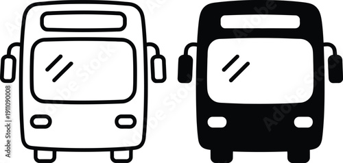 Two buses, one white and one black, facing each other.
