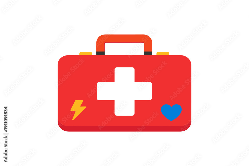 Obraz premium Red First Aid Kit Icon