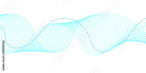 Abstract cyan, blue, and purple flowing wave lines with smooth gradient motion, forming a futuristic digital soundwave mesh for technology and data visualization backgrounds.