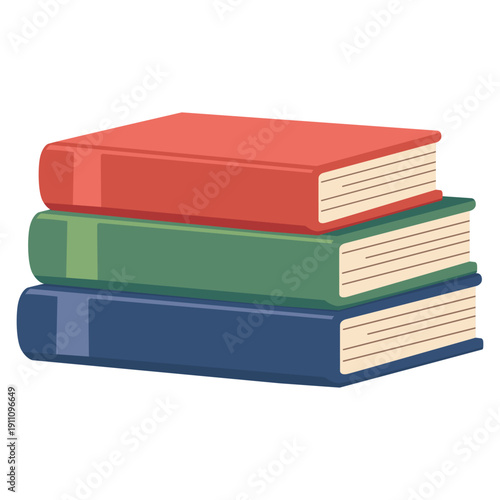 Stacked Literary Treasures: A vibrant stack of colorful books, each with a unique cover, stands as a testament to knowledge, exploration, and the joy of reading